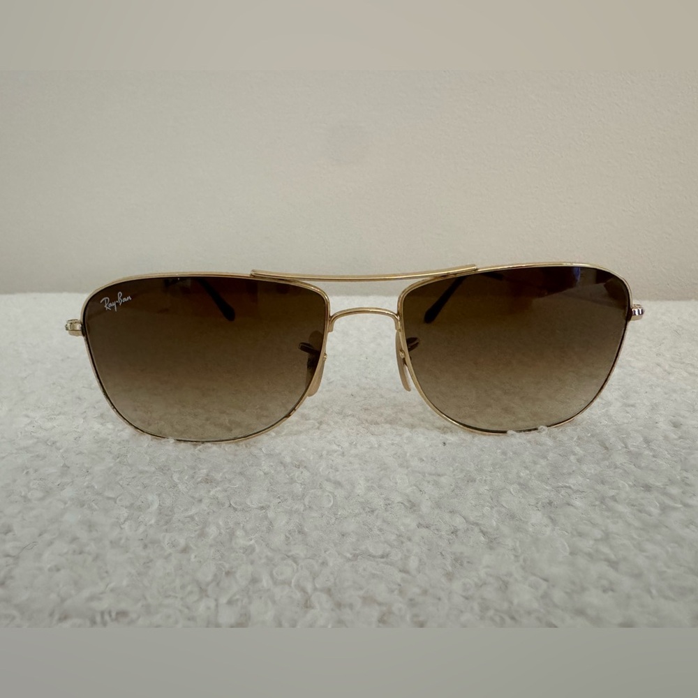 Ray-Ban Gold Brown Aviator Sunglasses